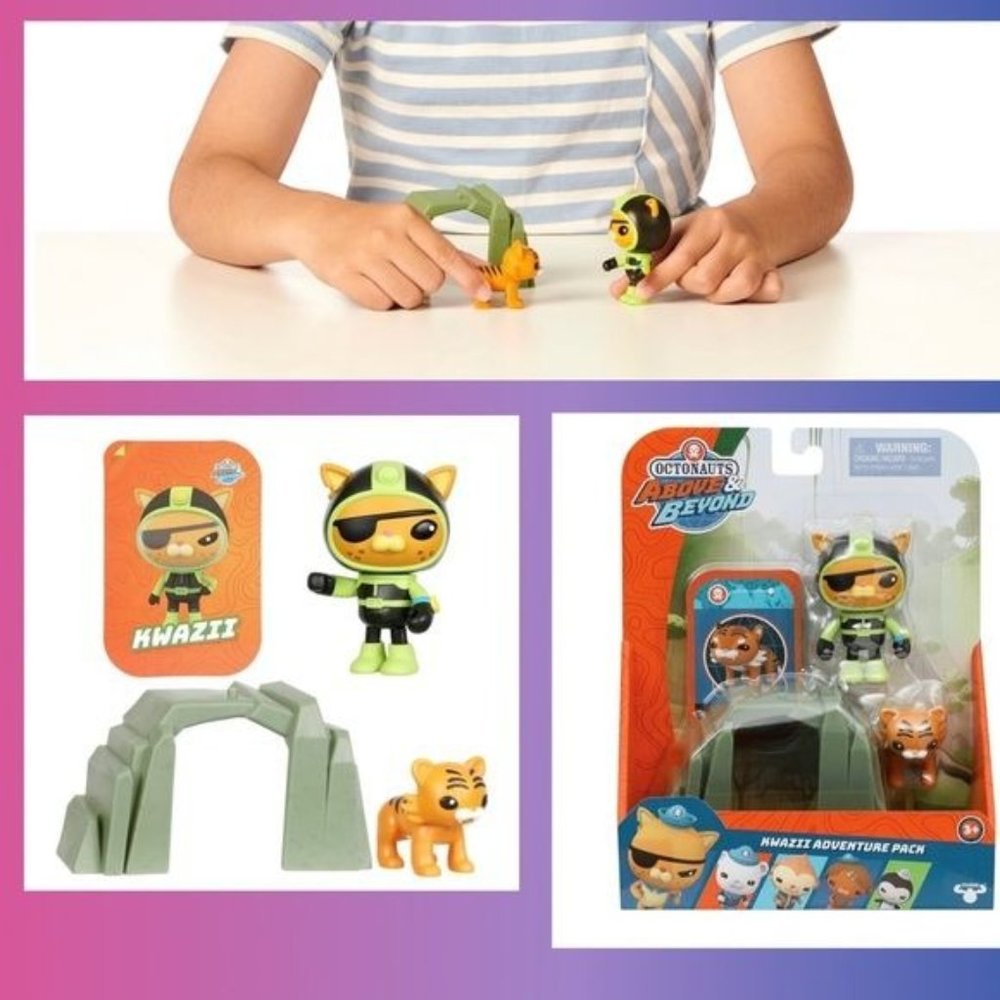 Octonauts Above & Beyond, Kwazii 3" Deluxe Toy Figure Adventure Pack Ages 3+